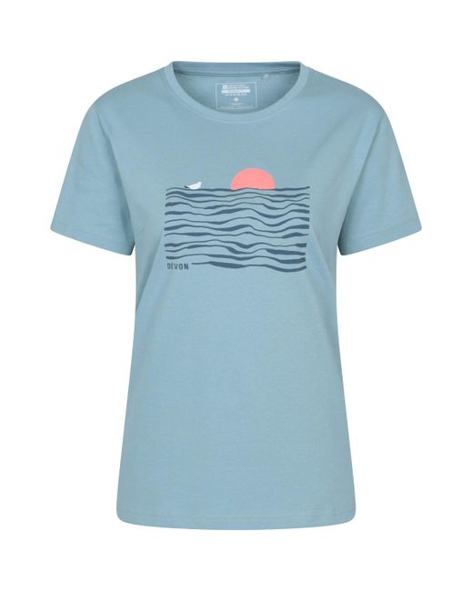 T-shirt Devon Mountain Warehouse en coloris Blue