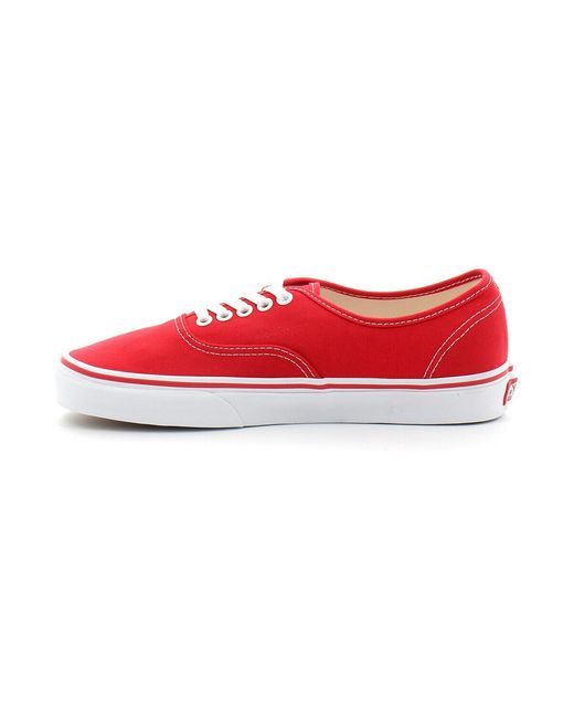 Baskets Chaussures basses à lacets pour adulte Authentic Vans en coloris Red