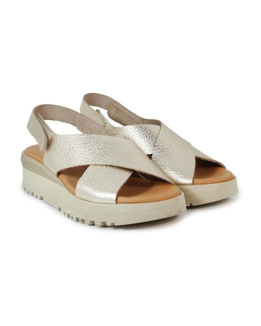 Sandales compensées 6621 Aplauso en coloris Metallic