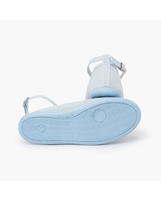 Ballerines Ballerines Lin Bracelet Nœud Tulle Pisamonas en coloris Blue