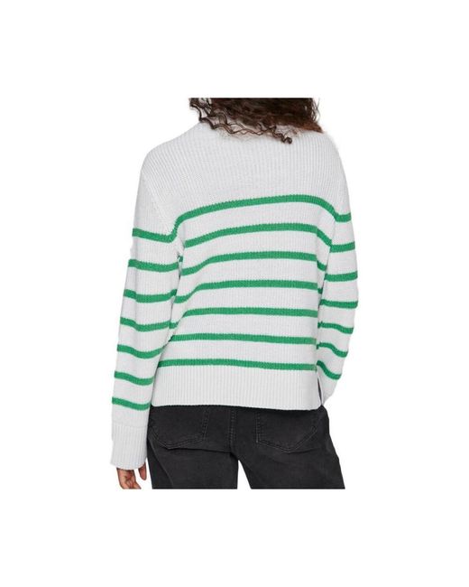 Pull Stripe Vila en coloris Green