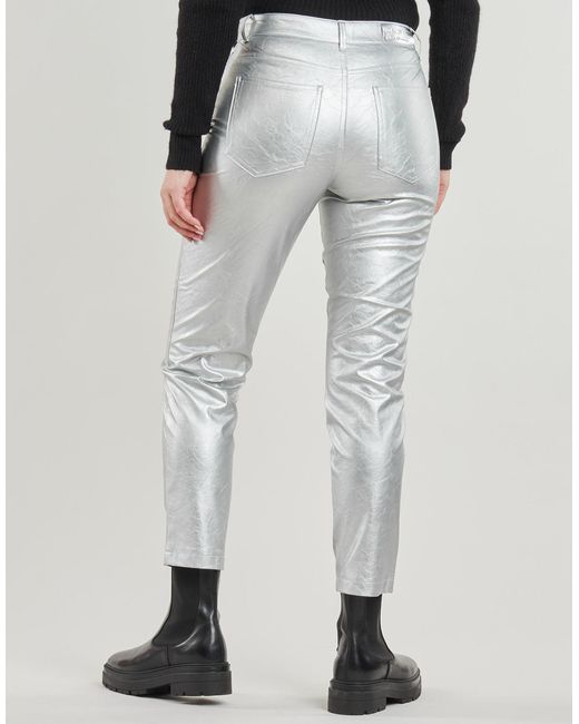 ONLY Straight Leg Broeken Onlemily in het Gray