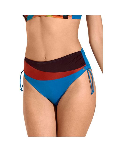 Maillots de bain Bas maillot slip de bain taille haute côtés réglables Lisca en coloris Blue