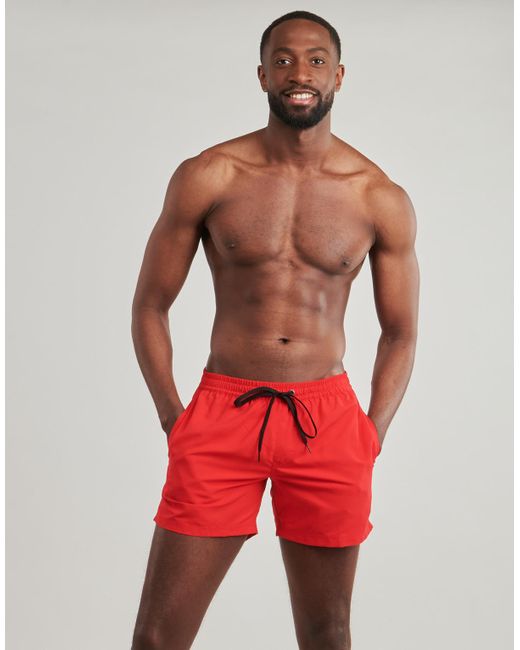 Quiksilver Zwembroek Everyday Solid Volley 15 in het Red voor heren