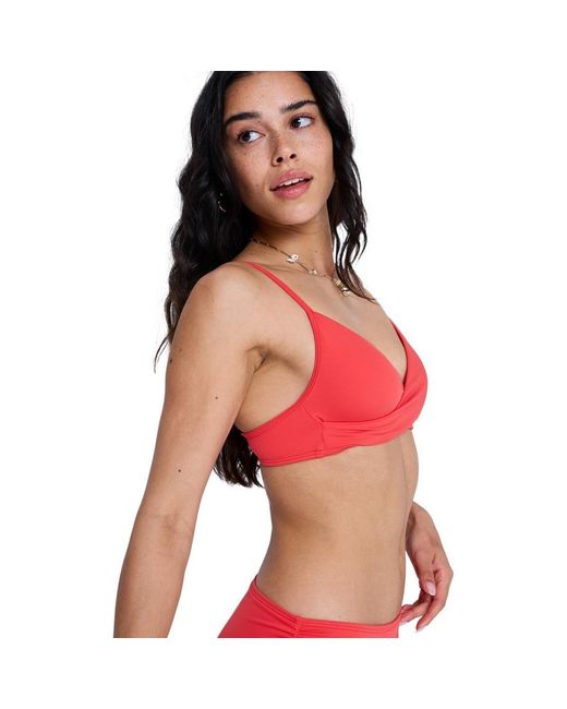 Maillots de bain Solid Essentials Wrap Bra Roxy en coloris Red