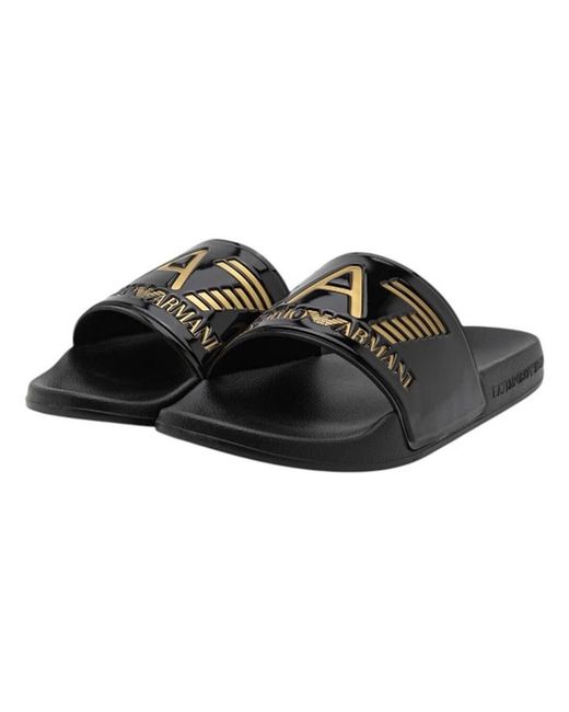 Claquettes 40787 EA7 pour homme en coloris Black
