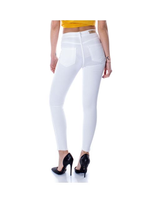 Jeans skinny 15155438 - ONLBLUSH MID SK RAW ANK DNM REA0730 NOOS ONLY en coloris White