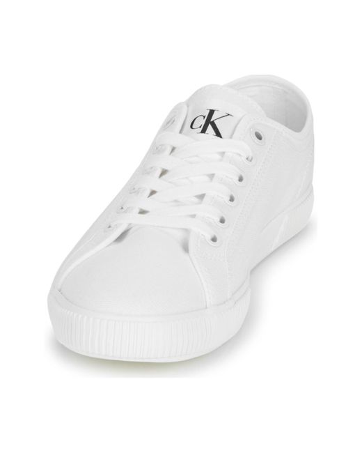 Baskets basses ESS VULC LOW CV MG WN Calvin Klein en coloris White