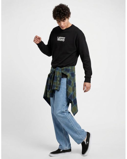 Vans Sweaters Stretch Logo Crew in het Black voor heren