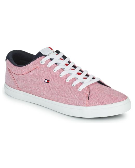 Tommy Hilfiger Lage Sneakers Essential Chambray Vulcanized in het Roze voor  heren - Bespaar 13% - Lyst