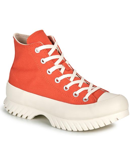Chuck Taylor All Star Lugged 2.0 Platform Seasonal Color Sneaker Converse en coloris Red