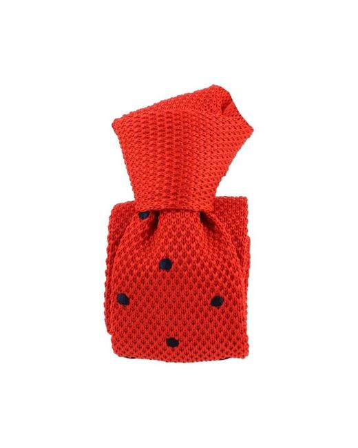 Cravates et accessoires Cravate tricot Preppy a pois Clj Charles Le Jeune pour homme en coloris Red