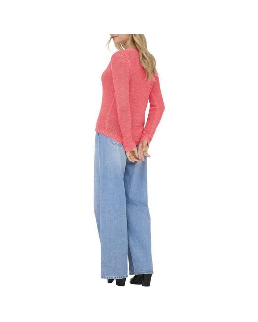 Pull 193542VTPE26 ONLY en coloris Pink