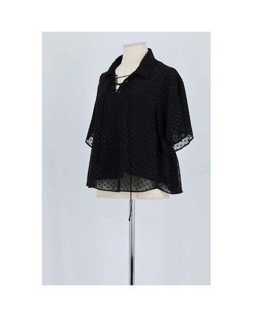 Blouses T-shirt noir The Kooples en coloris Black