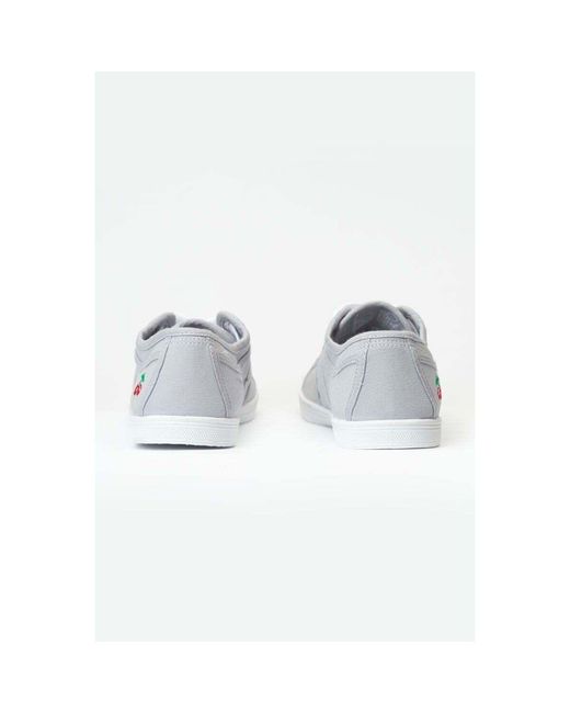 Baskets Basses Baskets Basic Grises Le Temps Des Cerises en coloris White