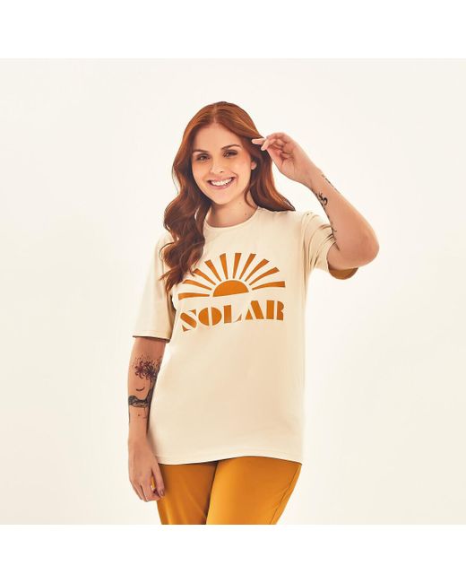 T-shirt Uv Line en coloris Natural