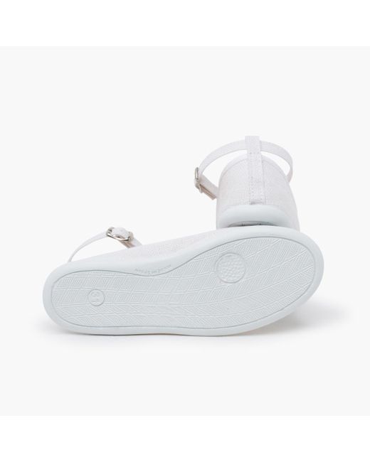 Ballerines Ballerines Lin Bracelet Nœud Tulle Pisamonas en coloris White