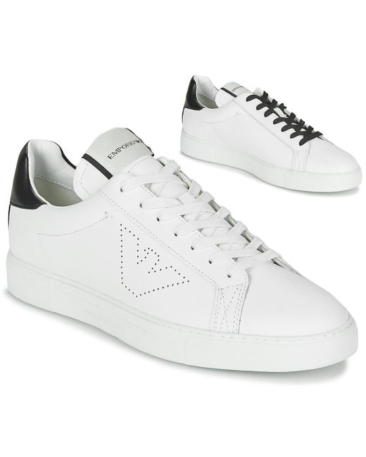 Emporio Armani Lage Sneakers Belga in het Wit voor heren | Lyst NL