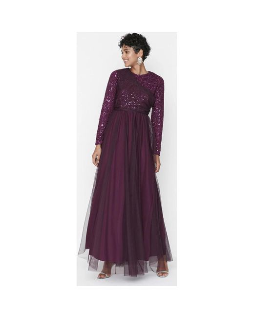 Robe de soirée - Bordeaux Robe Trendyol en coloris Purple