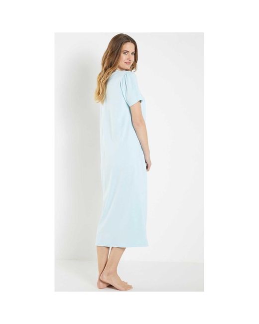 Pyjamas / Chemises de nuit by Daxon - Chemise de nuit longue à manches  courtes Lingerelle en coloris Bleu | Lyst
