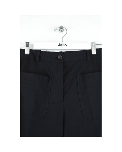 Pantalon Pantalon droit en coton noir Vanessa Bruno en coloris Gray