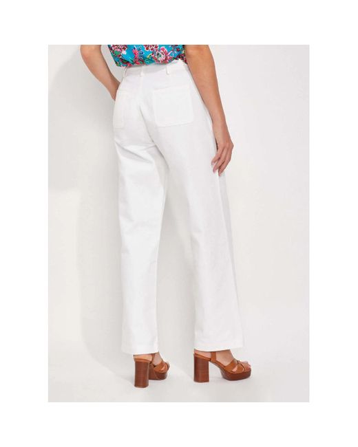 Pantalon Pantalon droit coton épais LINE La Fiancee Du Mekong en coloris White
