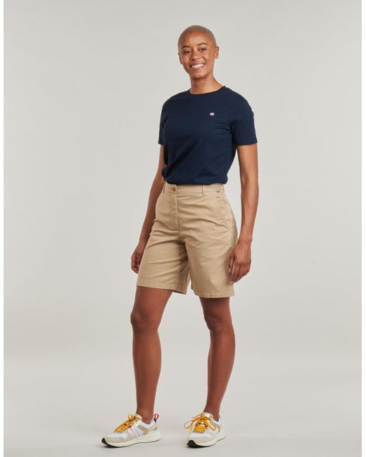 Tommy Hilfiger Korte Broek Co Blend Gmd Chino Short in het Natural