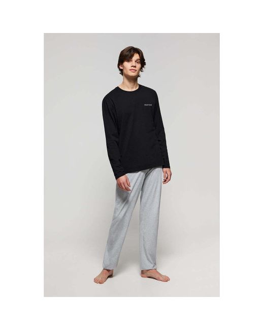 Pyjamas Chemises de nuit ISAAC PYJAMA JOGGER POLO CLUB pour homme en coloris Gris Lyst