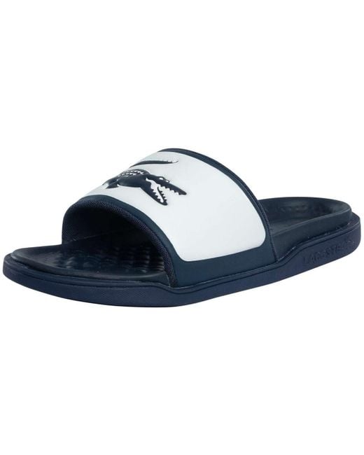 Claquettes Servir deux sliders CMA 1252 Lacoste pour homme en coloris Blue