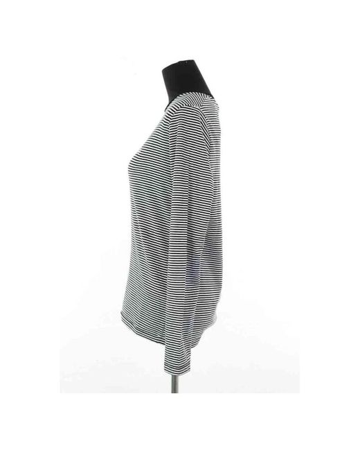 T-shirt Pull en coton noir Anine Bing en coloris Gray