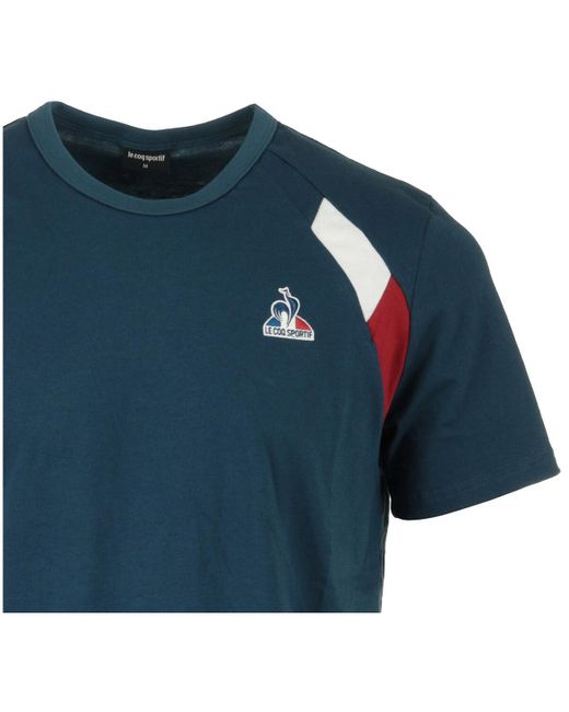 Le Coq Sportif T-Shirt Korte Mouw Tri Sp Tee Ss N1 in het Blue voor heren