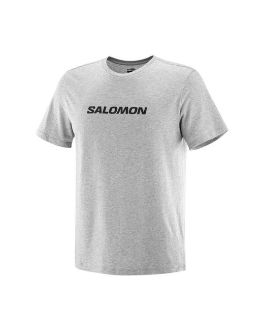 Chemise SAL LOGO PERF SS TEE M Salomon pour homme en coloris Gray