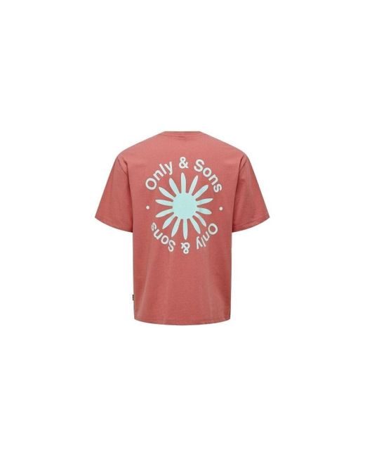 T-shirt 22028751 KASEN Only & Sons pour homme en coloris Pink