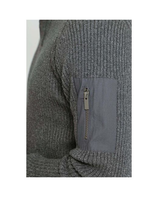 Sweatshirts Mou Pull Demi-Zip Anthracite Suitable pour homme en coloris Gray