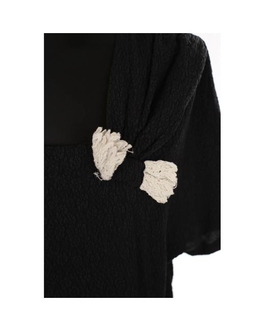 Robe courte Robe en soie Manoush en coloris Black