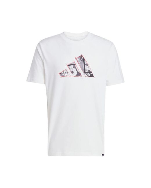 Polo M PHOTO TEE 2 Adidas pour homme en coloris White