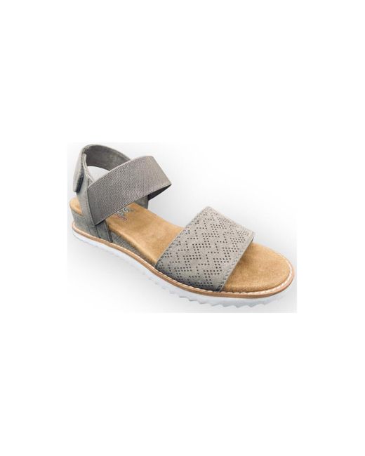 Sandales Sandale Compensée Taupe Skechers en coloris White