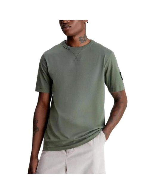 T-shirt Calvin Klein pour homme en coloris Green