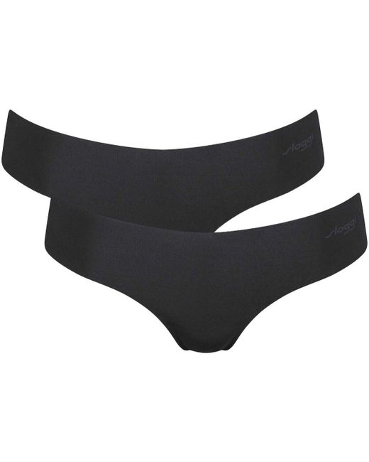 Strings String Zero Microfiber Hipstring 2.0 Sloggi en coloris Black