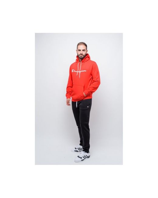 Sweat Shirt A Capuche Champion Pour Homme En Coloris Rouge Lyst