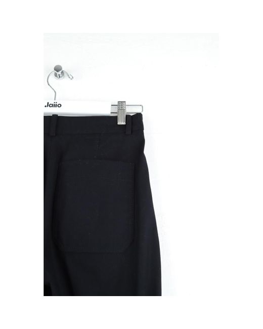 Pantalon Pantalon droit en coton noir Vanessa Bruno en coloris Gray