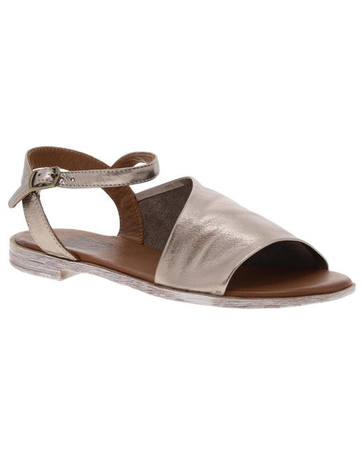 Sandales Nu-pieds cuir Sandra Bueno Shoes en coloris Brown