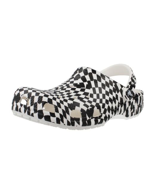 CROCSTM Klompen Classic Warped Checker Clog in het Black