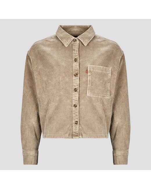 Levi's Onderhemd Celine Cozy Shacket in het Natural