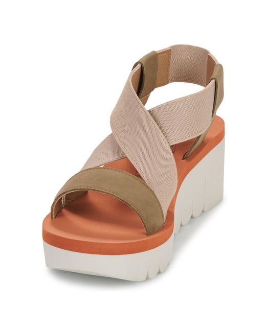 Fly London Sandalen Met Sleehak Yabi in het Brown