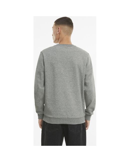 Sweat À Col Rond Essentials Big Logo PUMA pour homme en coloris Gray