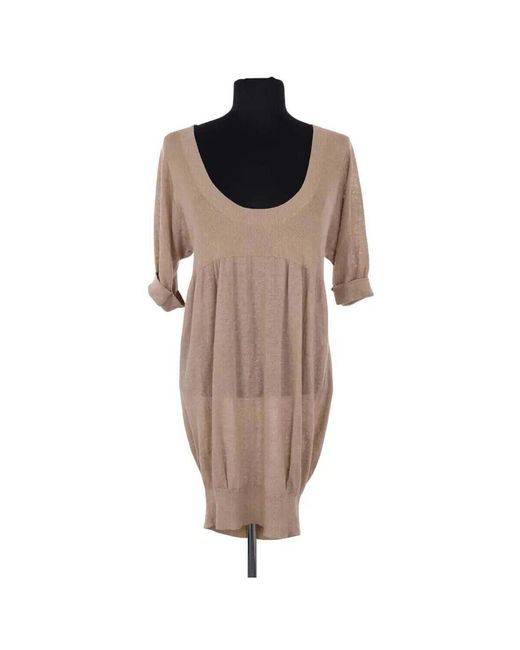 Robe Courte Robe Camel Sandro en coloris Brown