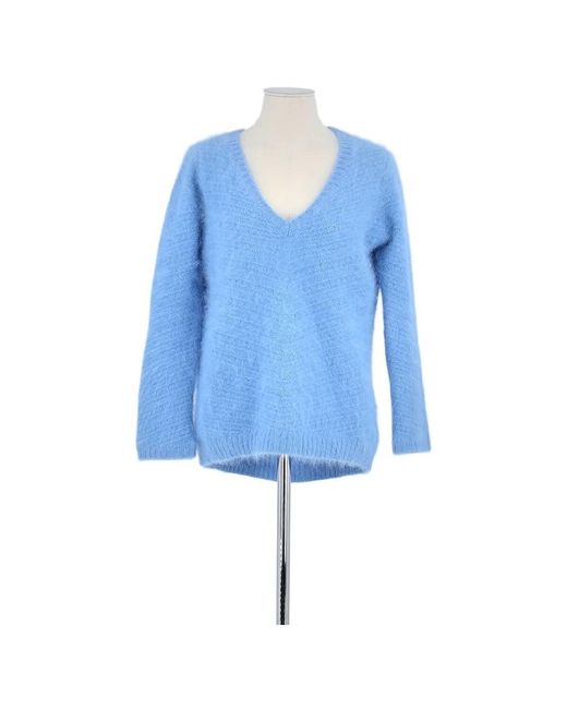 Pull Pull En Lin Sandro en coloris Blue