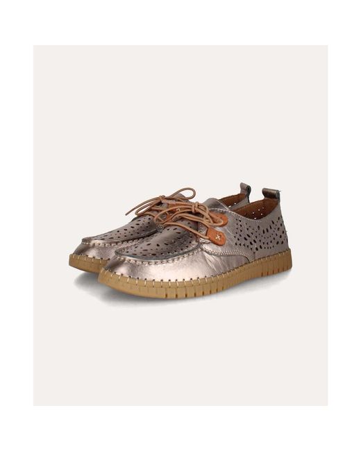 Derbies manduel Coco Abricot en coloris Brown