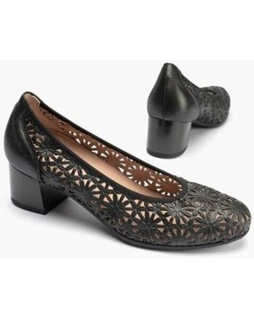 Chaussures escarpins Zapatos de salón de mujer con piel picada y tacón medio NEG Pitillos en coloris Black